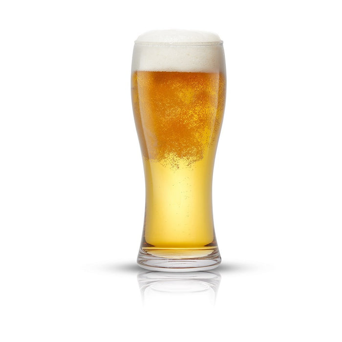 JoyJolt Callen Beer Glasses - Set of 4 - Pint Glass Capacity Pilsner Beer Glass - 15.5oz