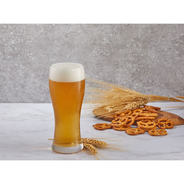 JoyJolt Callen Beer Glasses - Set of 4 - Pint Glass Capacity Pilsner Beer Glass - 15.5oz