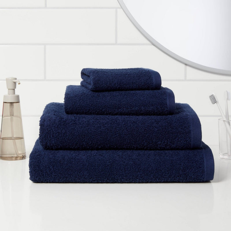 Oversized Everyday Bath Towel Navy - Room Essentials