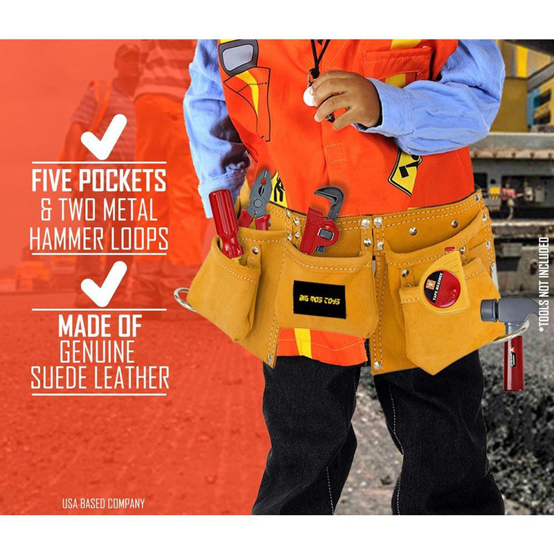 Big Mo's Toys Pretend Suede Tool Belt with Adjustable Strap