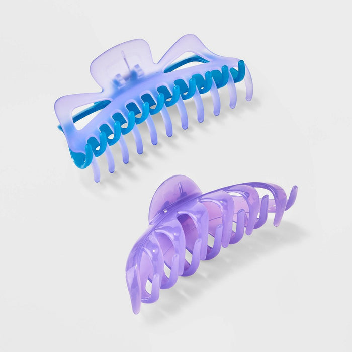 Jumbo Claw Hair Clip Set 2pc - Wild Fable Blue/Purple