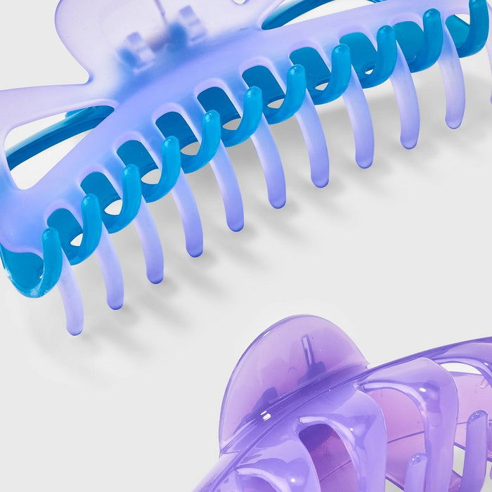 Jumbo Claw Hair Clip Set 2pc - Wild Fable Blue/Purple