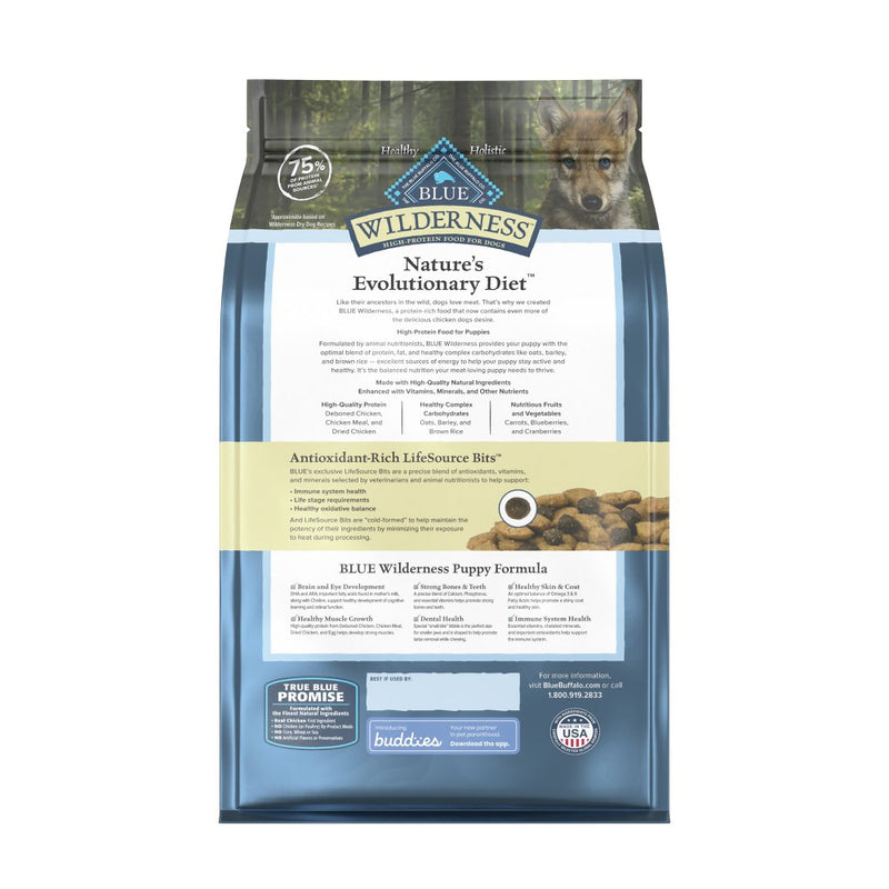 Blue Buffalo Wilderness High Protein Natural Puppy Dry Dog Food plus Wholesome Grains with Chicken - 4.5lbs (LOCAL PICKUP ONLY)