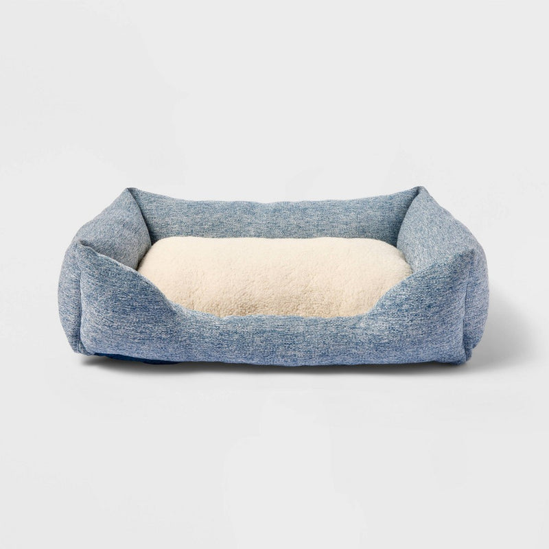 Cuddler Dog Bed - M - Blue - Boots & Barkley