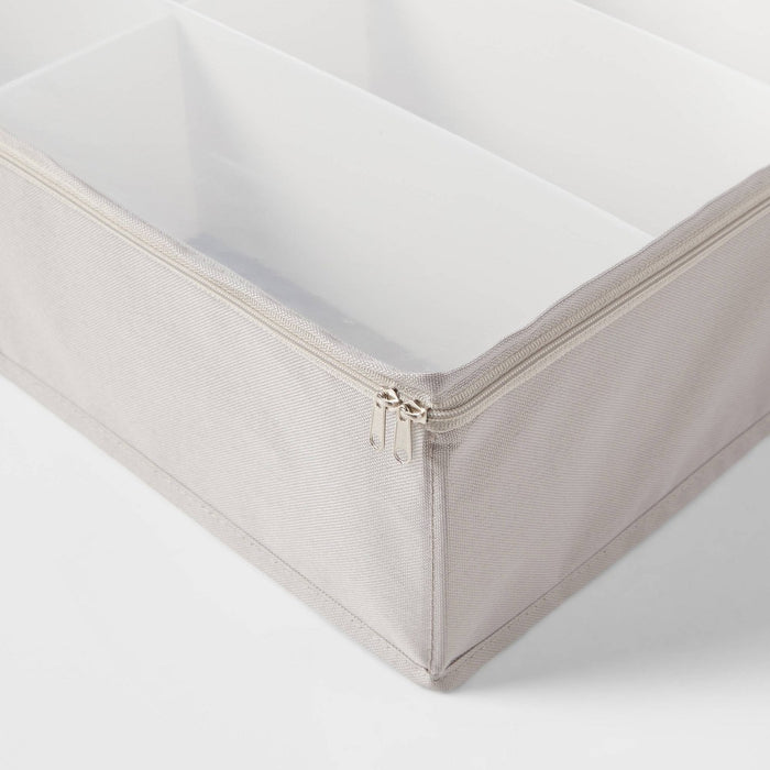 Underbed Fabric Shoe Storage Gray - Brightroom