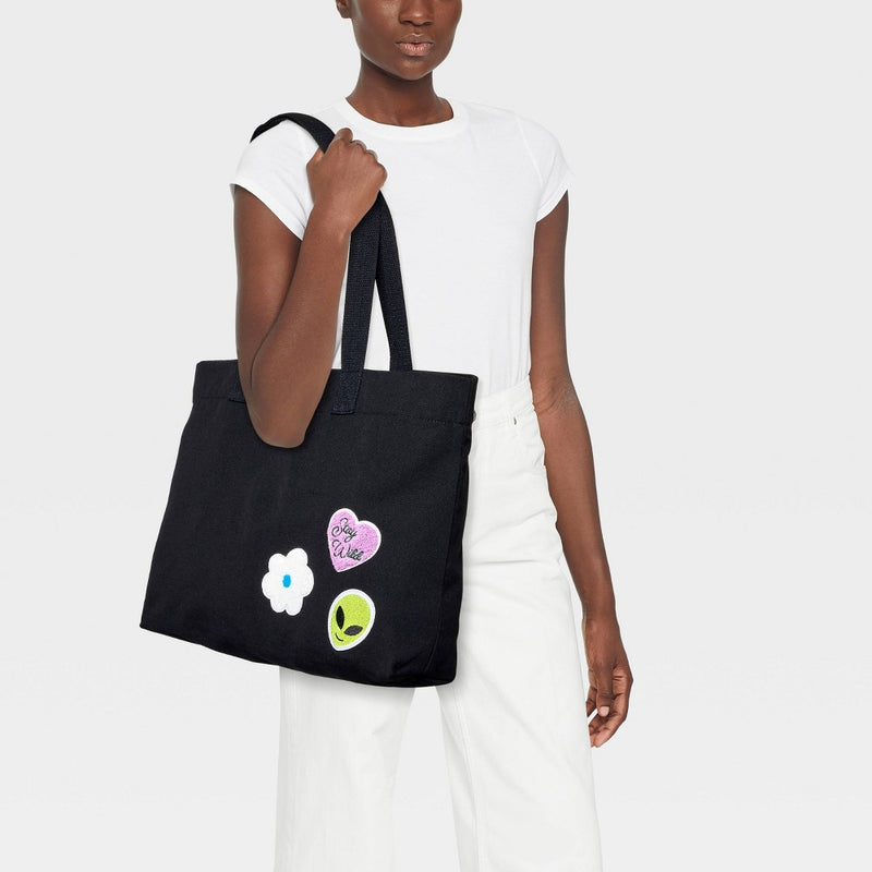 Large Value Tote Handbag - Wild Fable Black
