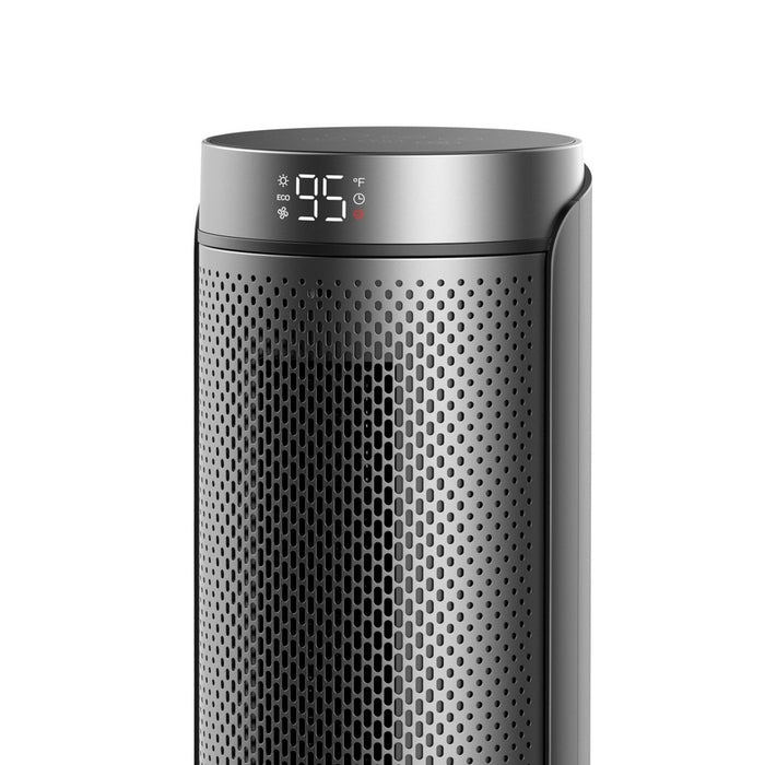 Dreo 1500W Solaris Plus PTC Heating Oscillating Tower Space Heater with Remote Silver