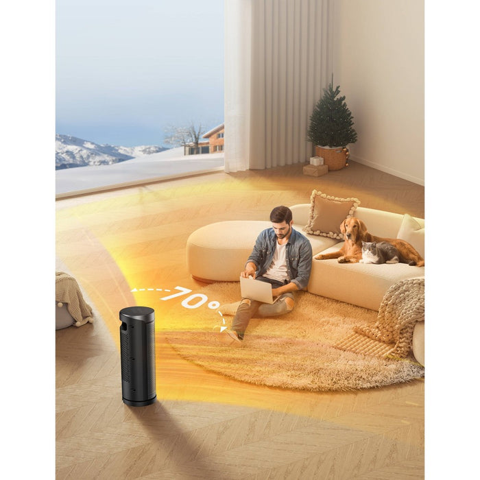 Dreo 1500W Solaris Plus PTC Heating Oscillating Tower Space Heater with Remote Silver