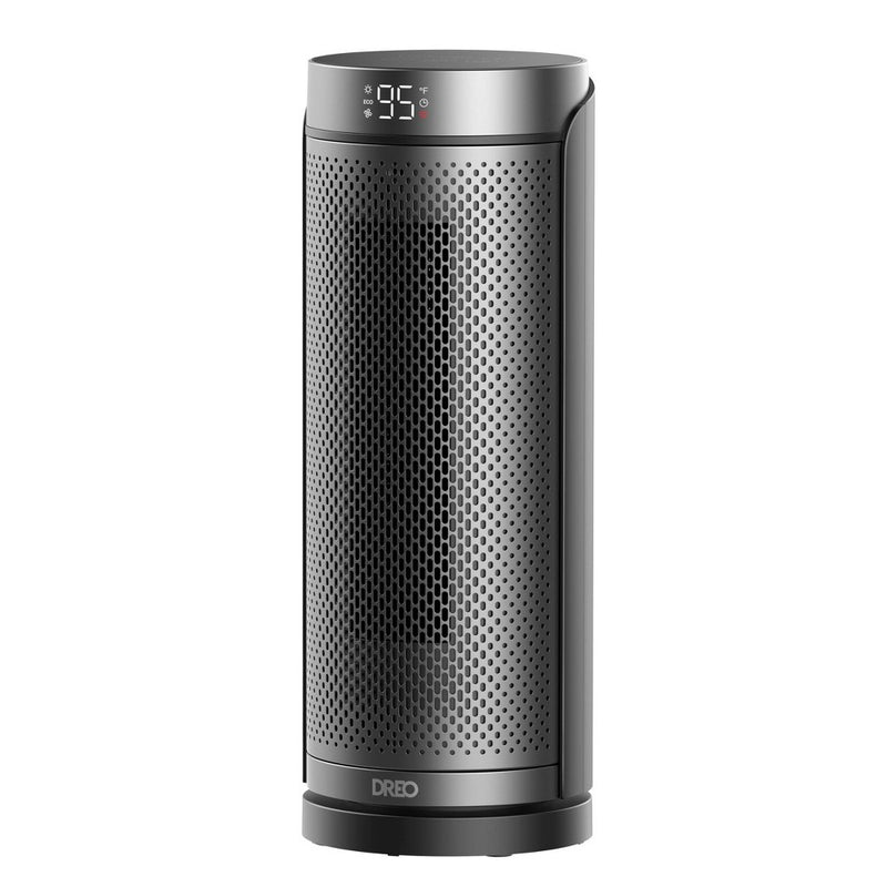 Dreo 1500W Solaris Plus PTC Heating Oscillating Tower Space Heater with Remote Silver