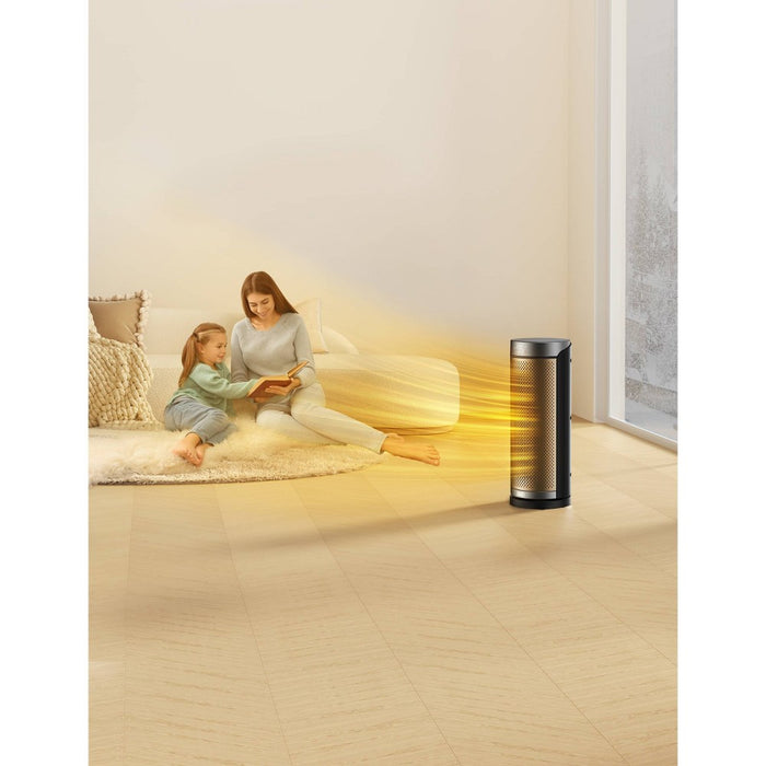 Dreo 1500W Solaris Plus PTC Heating Oscillating Tower Space Heater with Remote Silver