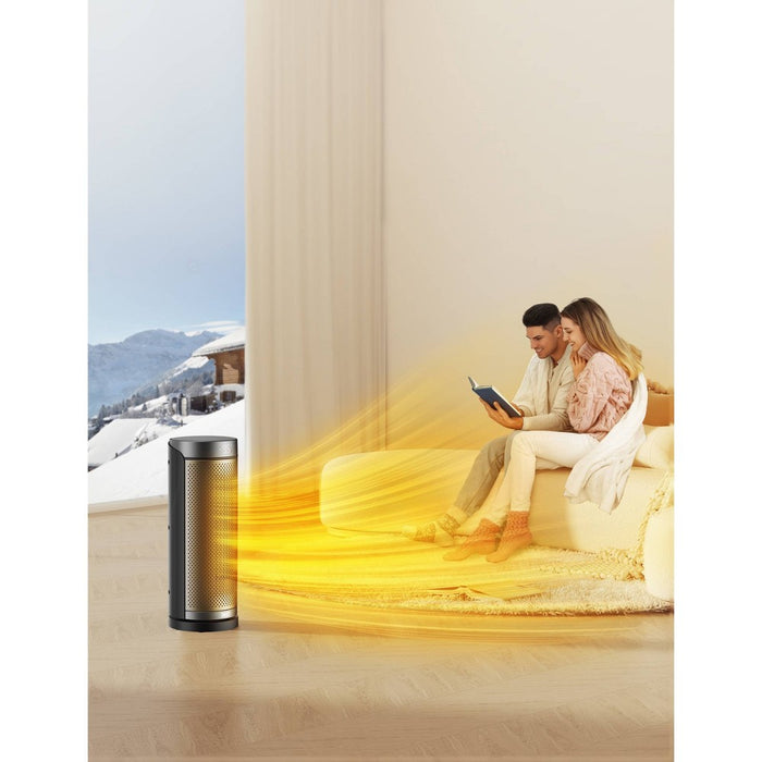 Dreo 1500W Solaris Plus PTC Heating Oscillating Tower Space Heater with Remote Silver