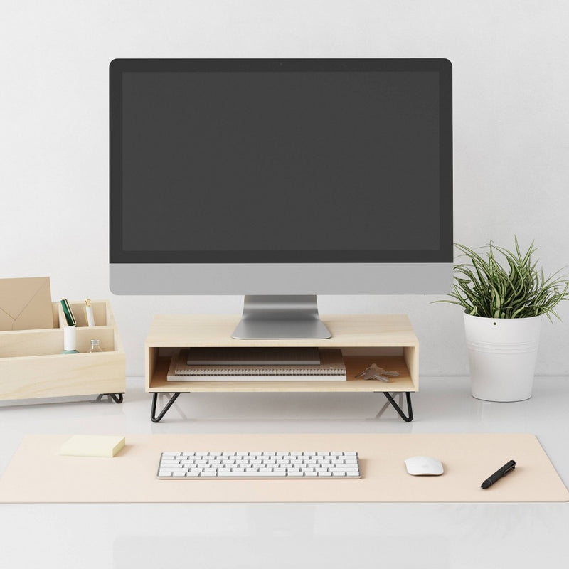 U Brands Verona Monitor Stand Natural