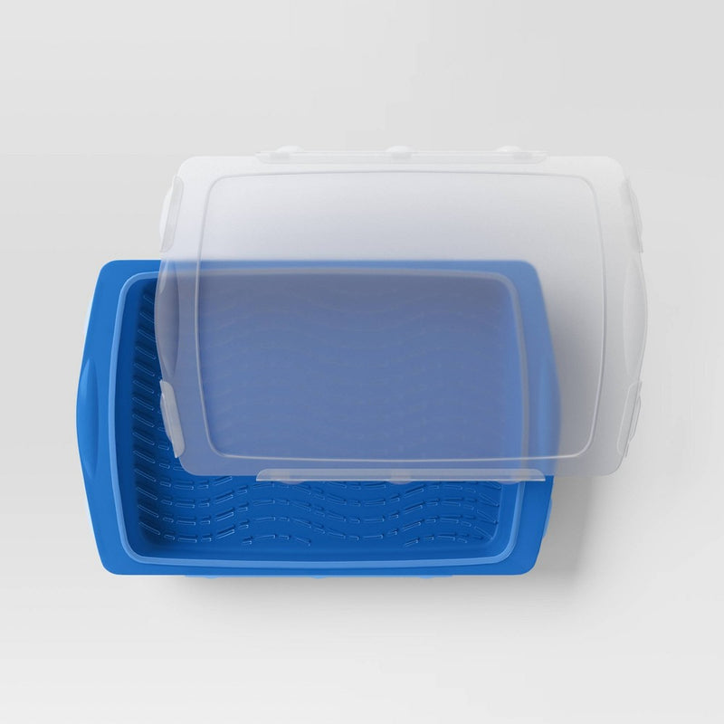 Flip & Flavor Grill Marinade Tray Blue - Room Essentials