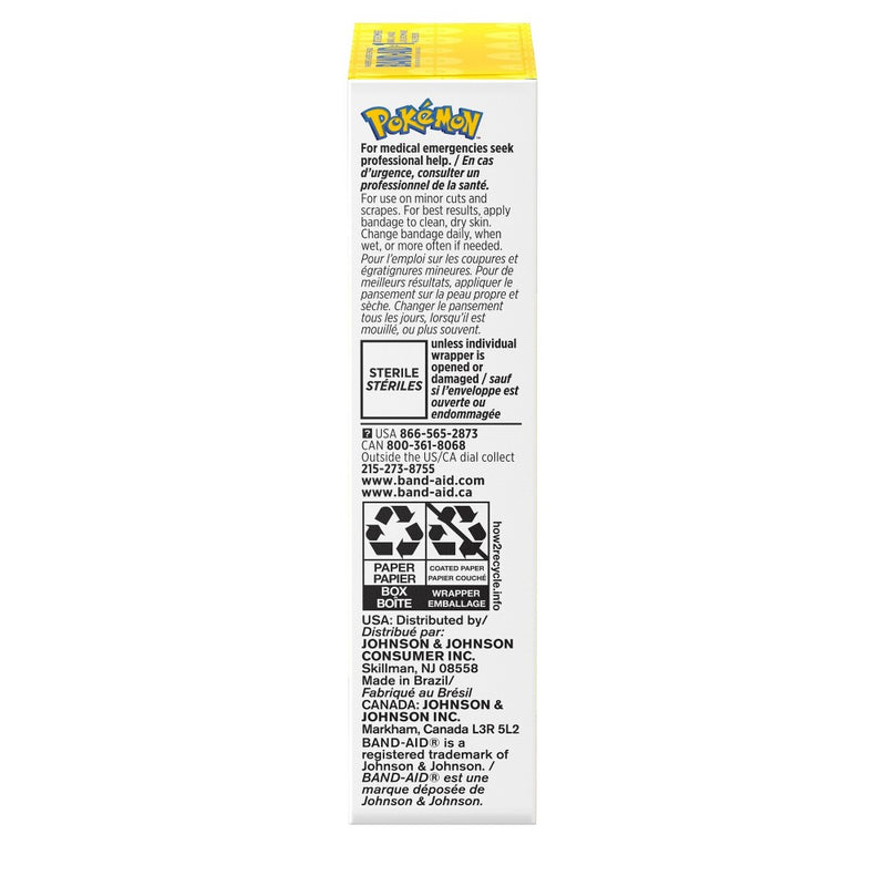 Pokemon Band-Aid Brand Adhesive Bandages Pokemon - Assorted Sizes - 20ct