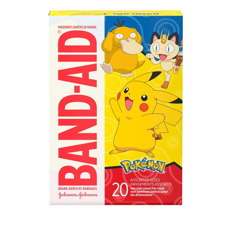 Pokemon Band-Aid Brand Adhesive Bandages Pokemon - Assorted Sizes - 20ct