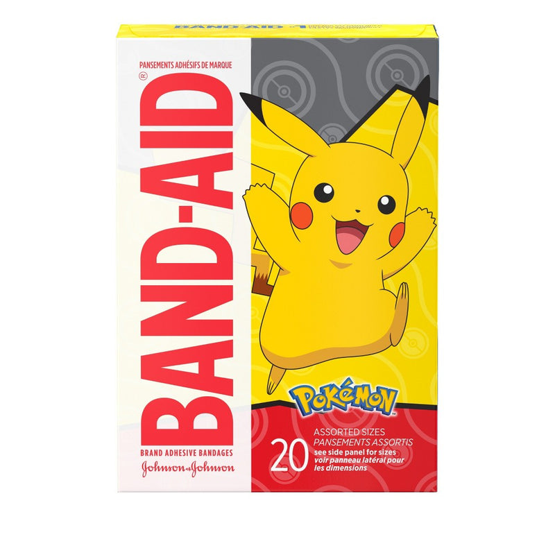 Pokemon Band-Aid Brand Adhesive Bandages Pokemon - Assorted Sizes - 20ct