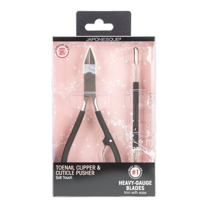 JAPONESQUE Toenail Clipper & Cuticle Pusher Soft Touch