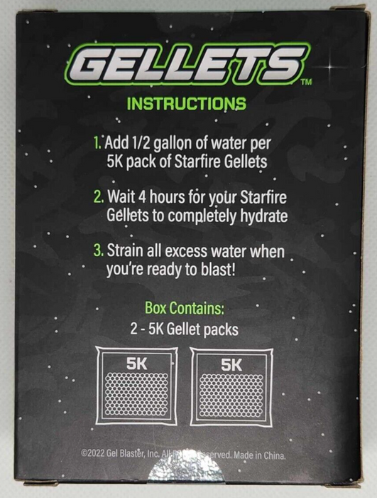 Gel Blaster Starfire Glow in the Dark 10,000 gellets Per Package