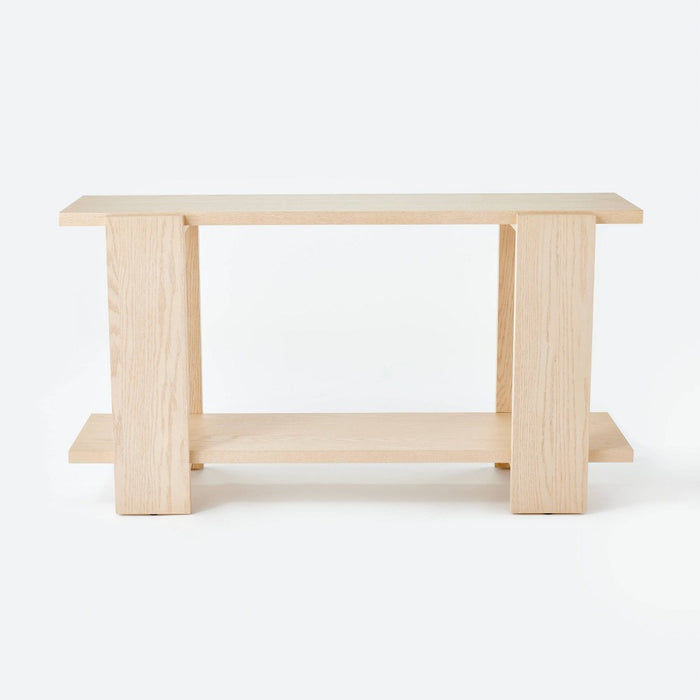 Bleached Oak Console Table Natural Wood - Threshold designed with Studio McGee (LOCAL PICKUP ONLY)