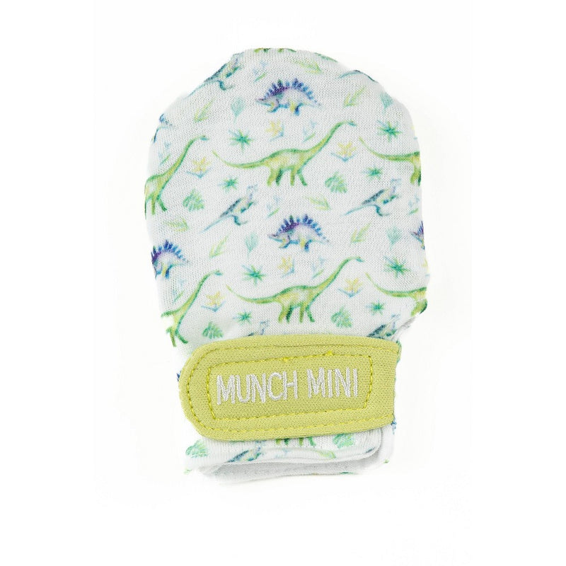 Malarkey Kids Munch Mitt Mini's Anti Scratch & Teething Mittens - 2pk - Dinos