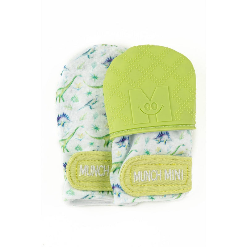 Malarkey Kids Munch Mitt Mini's Anti Scratch & Teething Mittens - 2pk - Dinos