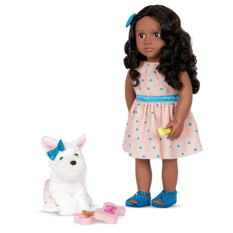 Our Generation Celeah & Confetti 18" Matching Doll & Pet Set