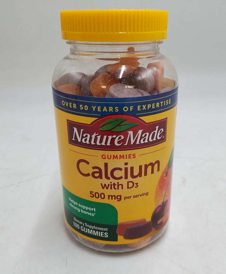 Nature Made Calcium 500mg with Vitamin D3 Gummies - Fruit - 100ct EXP: 02/2026
