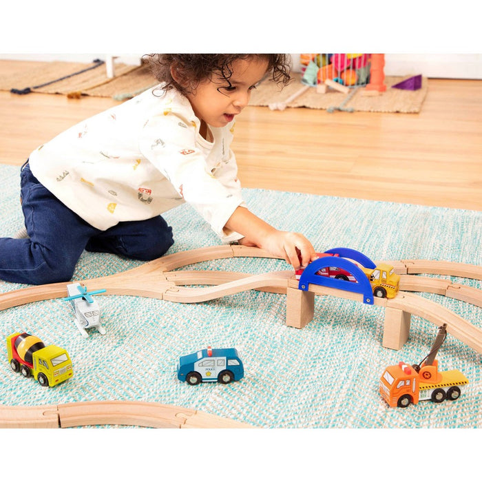 B. toys Wooden Toy Vehicle - 1 of 10 SURPRISE! - Wood & Wheels