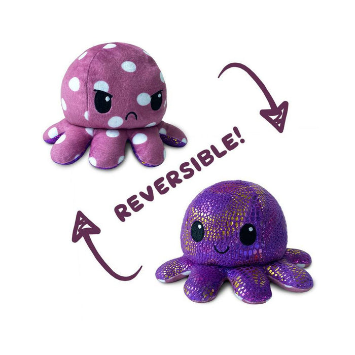 TeeTurtle Reversible Polka Dot and Scale Octopus Plush