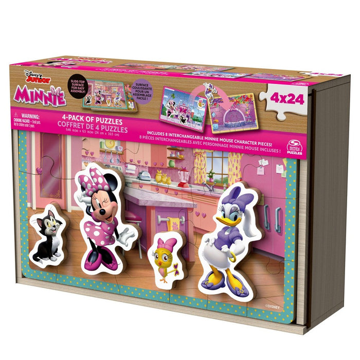 Spin Master Disney Minnie Mouse Kids' Wood Puzzle Set - 4pk