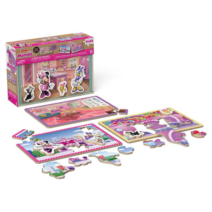 Spin Master Disney Minnie Mouse Kids' Wood Puzzle Set - 4pk