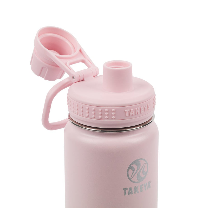 Takeya 18oz Actives Insulated Stainless Steel Water Bottle with Spout Lid - Blush