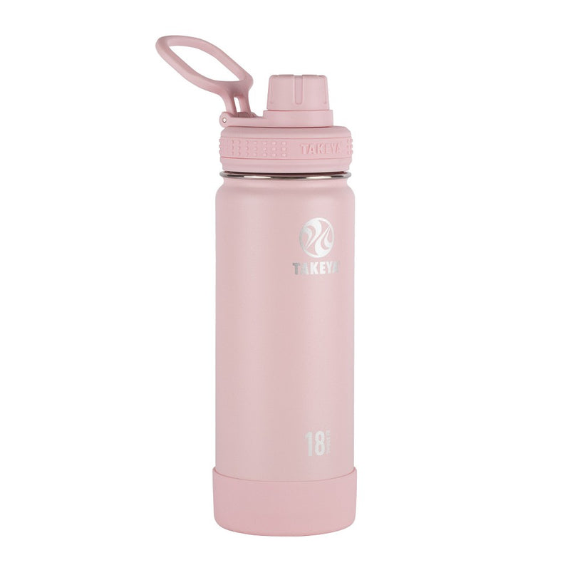 Takeya 18oz Actives Insulated Stainless Steel Water Bottle with Spout Lid - Blush
