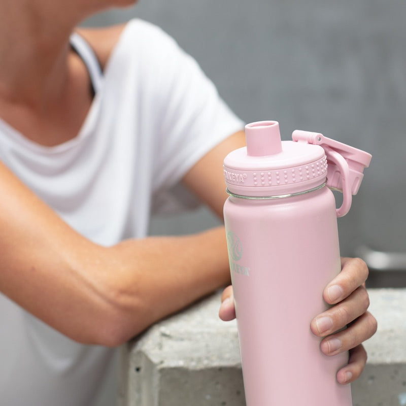 Takeya 18oz Actives Insulated Stainless Steel Water Bottle with Spout Lid - Blush
