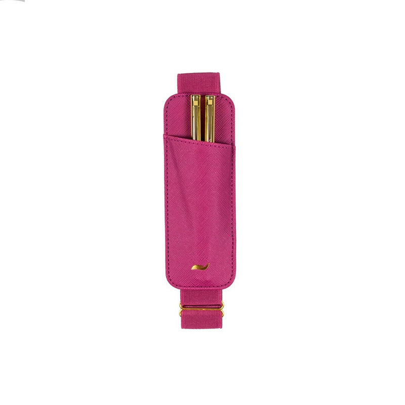 Elevation by Tina Wells Saffiano Vegan Leather Pen Holder Dark Purple