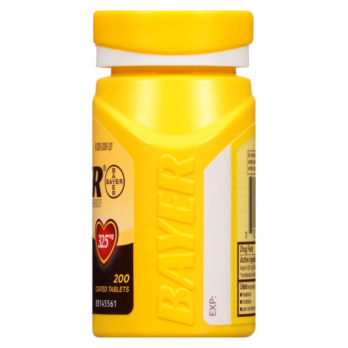 Bayer Genuine Pain Reliever 325mg & Fever Reducer Tablets - Aspirin (NSAID) - 200ct