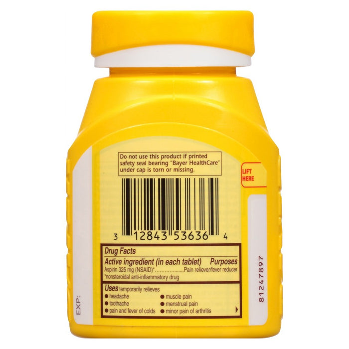 Bayer Genuine Pain Reliever 325mg & Fever Reducer Tablets - Aspirin (NSAID) - 200ct