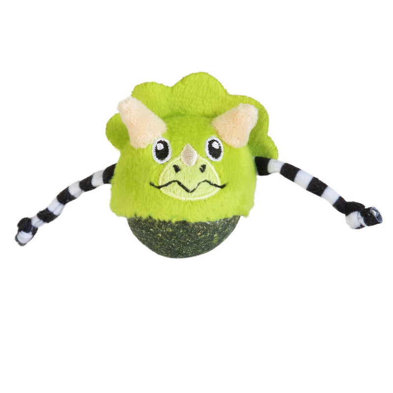 Quirky Kitty Triceratops Compressed Catnip Bobble Cat Toy