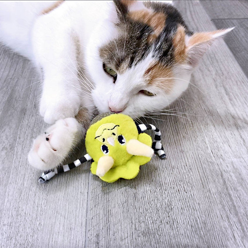 Quirky Kitty Triceratops Compressed Catnip Bobble Cat Toy