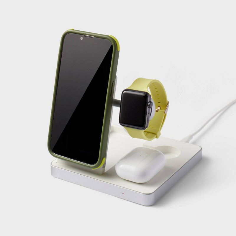 3 in 1 Charger for iPhone Watch and AirPod - heyday White