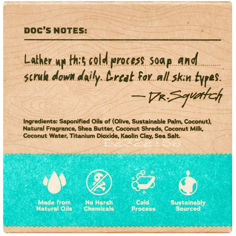 DR. SQUATCH Men's All Natural Bar Soap - Coconut Castaway - 5oz