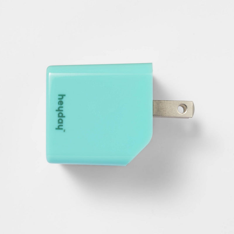 2 Port 20W USB-A and USB-C Wall Charger - heyday Spring Teal