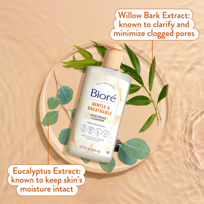 Biore Gentle and Breathable Acne Cleanser - 6.77oz