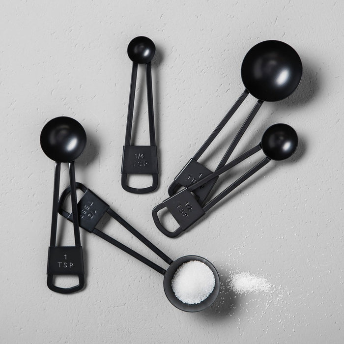 5pc Measuring Spoon Set Matte Black - Hearth & Hand with Magnolia