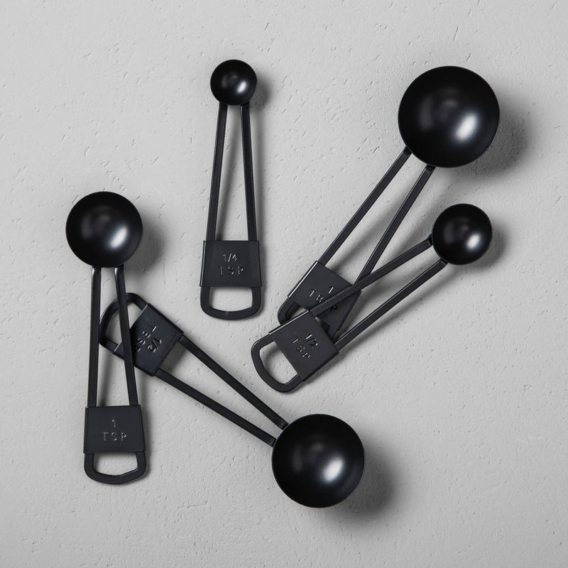 5pc Measuring Spoon Set Matte Black - Hearth & Hand with Magnolia