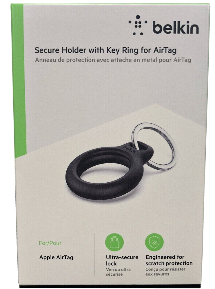 Belkin Secure Holder with Key Ring for AirTag - Black