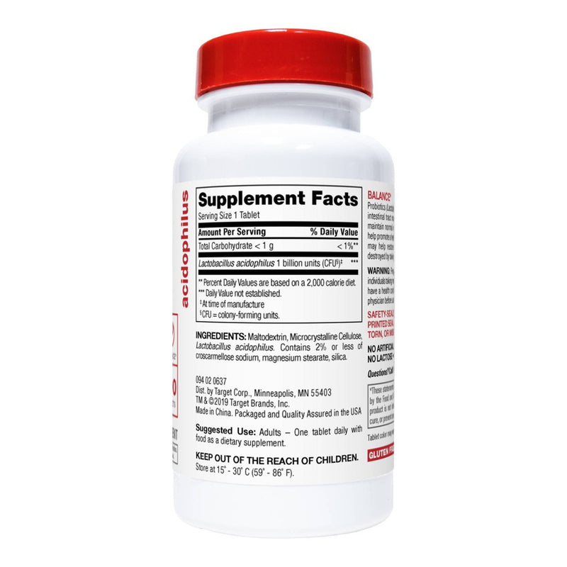 Acidophilus 1 Billion Active Cells Probiotic Tablets 100ct - up & up