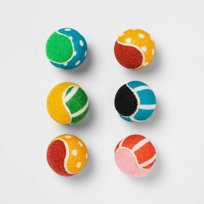 Dog Tennis Ball Toy - 2" - 6pk - Boots & Barkley
