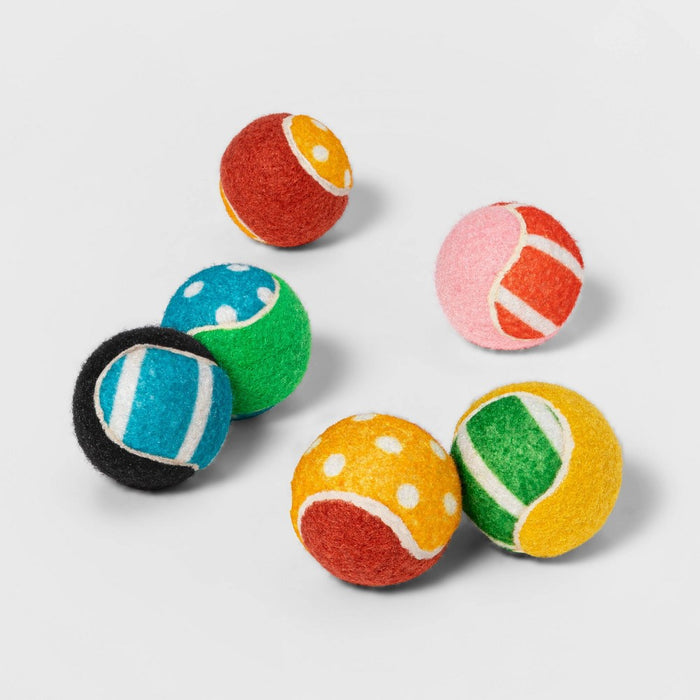 Dog Tennis Ball Toy - 2" - 6pk - Boots & Barkley