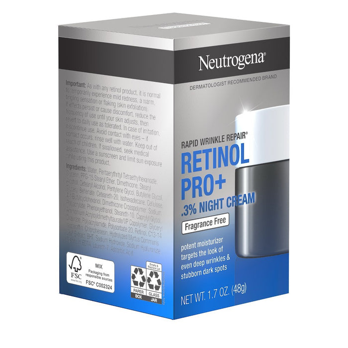 Neutrogena Rapid Wrinkle Repair Pro + 0.3% Night Cream - 1.7 fl oz